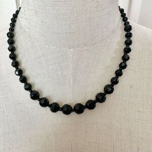 Black beaded necklace